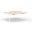 3617350005240-Bureau Bench CONECT - plan suivant - L140 x P165 cm - plateau imitation érable - pieds blancs--0