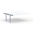 3617350005233-Bureau Bench CONECT - plan suivant - L140 x P165 cm - plateau blanc - pieds gris--0