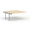 3617350005202-Bureau Bench CONECT - plan suivant - L140 x P165 cm - plateau imitation chêne clair - pieds gris--0