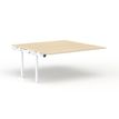 3617350005189-Bureau Bench CONECT - plan suivant - L140 x P165 cm - plateau imitation chêne clair - pieds blancs--0