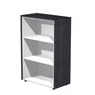 7331920003356-Armoire mi-haute Flora - L82,8xP43xH119,8 cm - portes mélaminés - 2 étagères - frêne noir--1