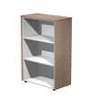 7331920003783-Armoire mi-haute Flora - L82,8xP43xH119,8 cm - 2 étagères - merisier arabis--0