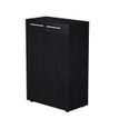 7331920003356-Armoire mi-haute Flora - L82,8xP43xH119,8 cm - portes mélaminés - 2 étagères - frêne noir--0