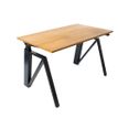 3760350283122-Bureau électrique THEODORE - L180x80cm - Pieds noir - plateau chêne de fil--1