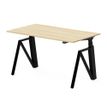 3760350283108-Bureau électrique THEODORE - L180x80cm - Pieds noir - plateau chêne stone--0