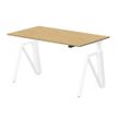 3760350283184-Bureau électrique THEODORE - L180x80cm - Pieds blanc - plateau chêne stone--0