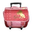 3666311026077-Cartable à roulettes Cybel - 2 compartiments - rose - Bagtrotter--0