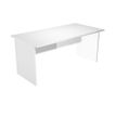 7331920000225-Bureau droit Trend - L160 - Pieds panneaux - plateau blanc--0