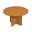 7331910002673-Table de réunion Trend - ronde - diam 120 - noyer clair--0