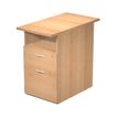 7331910008071-Caisson Hauteur bureau Trend - L43xP80xH72 cm - 2 tiroirs dont 1 DS + 1 niche - hêtre--0