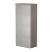 7331920002519-Armoire haute Trend - L80xP35xH180 cm - 2 portes en verre dépoli - frêne Toscan--0