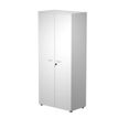 7331920002663-Armoire haute Trend - L80xP44xH180 cm - 2 portes en mélaminé et serrure - blanc--0