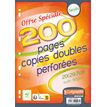 3210330092232-Calligraphe - copies doubles sous film - 200 pages - A4 - grands carreaux (Seyes) - perforées--0