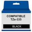 3700654267244-Ruban compatible Brother TZe-335 - Blanc sur noir - rouleau (1,2 cm x 8 m) - The Premium Solution--0