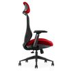 0404051884709-Fauteuil de bureau DESIGNER - Accoudoirs réglables - Appuie-tête - rouge et noir--1