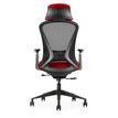 0404051884709-Fauteuil de bureau DESIGNER - Accoudoirs réglables - Appuie-tête - rouge et noir--2