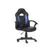 3760185029421-Fauteuil gamer ANZIO - accoudoirs fixes - noir et bleu-Angle gauche-1