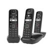 4250366854663-Gigaset AS690 Trio - téléphone sans fil + 2 combinés supplémentaires - noir-Avant-0