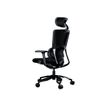 4710483770432-Fauteuil gamer ARGO - accoudoirs réglables - appui-tête intégré - noir-Arrière-3