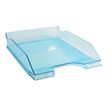 9002493019898-Exacompta COMBO Glossy - Corbeille à courrier turquoise translucide-Angle gauche-1