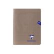 3329683637417-Clairefontaine Mimesys - Cahier polypro 17 x 22 cm - 96 pages - grands carreaux (Seyes) - gris noi-Avant-0