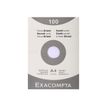 3020122370246-Exacompta - Pack de 100 Fiches bristol - A4 - petits carreaux - blanc-Avant-0