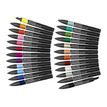 0884955063446-ProMarker brush - Trousse 24 marqueurs - double pointe - étudiant designer-Avant-1