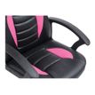 3760185029414-Fauteuil gamer ANZIO - accoudoirs fixes - noir et rose-Gros plan-9