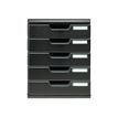 9002493422728-Exacompta Modulo Ecoblack - Module de classement 5 tiroirs - noir-Avant-0