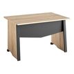 3483600874283-Bureau MAMBO - 80 cm - Pieds panneaux - Chêne Sonoma/noir-Arrière-0