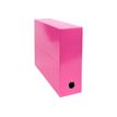 3130630899242-Exacompta Iderama - Boîte de transfert - dos 90 mm - rose-Angle droit-0