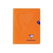 3329683837411-Clairefontaine Mimesys - Cahier polypro 17 x 22 cm - 96 pages - grands carreaux (Seyes) - orange-Avant-0