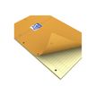 3020121062876-Oxford - Bloc notes - A4 + - 160 pages - ligné jaune - 80G - perforé - orange-Gros plan-1