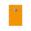 3020121069790-Oxford - Bloc notes - A4 + - 160 pages - grands carreaux - perforé - orange-Avant-0