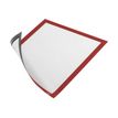 4005546405674-Durable Duraframe Magnetic - 5 Cadres d'affichage magnétiques - A4 - rouge - pour surfaces -Angle droit-1