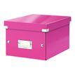 4002432398089-Leitz Click & Store - Boîte de rangement A5 - rose métallisé-Angle droit-0