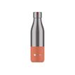 3614300042454-Les Artistes Paris - Gourde Bouteille isotherme 500 ml - inox et rose - acier inoxydable-Avant-0