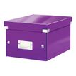 4002432103782-Leitz Click & Store - Boîte de rangement A5 - violet métallisé-Angle droit-0