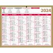 3592930022209-Bouchut Lunor - Calendrier bancaire 6 mois par face - 21 x 26,5 cm - or--0