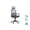 0400791441653-Fauteuil de bureau LIBERTY 02 - accoudoirs fixes - appui-tête réglable - noir et gris--0