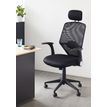 3397700053038-Fauteuil de bureau GALLEON - accoudoirs rabattables - appuie-tête réglable - noir--7