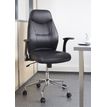 3397701921510-Fauteuil de bureau BRONTES - accoudoirs rabattables - appui-tête intégré - noir--4