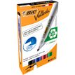 3086120017040-BIC VELLEDA 1701 - Pack de 4 marqueurs effaçables - pointe ogive - couleurs assorties--0