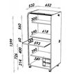 3253311400022-Armoire à rideaux ORGA - 2 tiroirs - H140 cm - Blanc--3