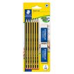 4007817119013-STAEDTLER Noris - Pack de 6 Crayons à papier - HB - 2 mm - avec 2 gommes--0