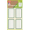 3270241013436-Apli Agipa - 32 Étiquettes scolaires 100% recyclées cadre et lignes verts - 36 x 56 mm - réf 101343--0