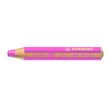 4006381188791-STABILO Woody 3 in 1 - Crayon de couleur pointe large - rose--0