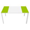 3660141220261-Table de réunion EASYDESK - L150 x P114 x H75 cm - blanc/vert--0