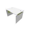 3253310147300-Bureau INEO JET UP Bureau Vallée - Réglable en hauteur - L120 x H74/78/82 x P80 cm - Pieds blanc - plateau blanc --0