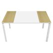 3660141250824-Bureau droit EASYDESK - L140 x P80 cm  - Blanc/hêtre--0